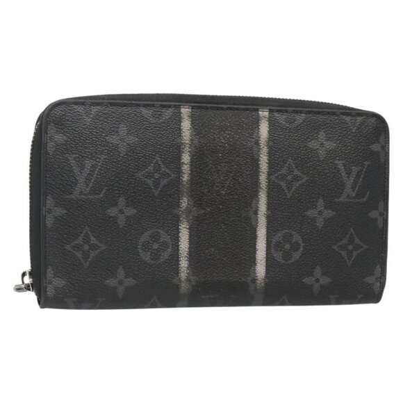 LOUIS VUITTON Monogram Eclipse Fragment Zippy Organizer M64645 LV Auth bs27872 - Picture 1 of 16